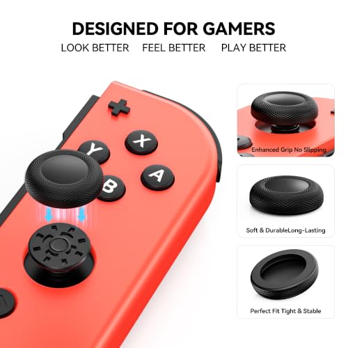 Image of NEWDERY Joystick Replacement Caps Thumb Grips for Nintendo Switch /OLED /Lite