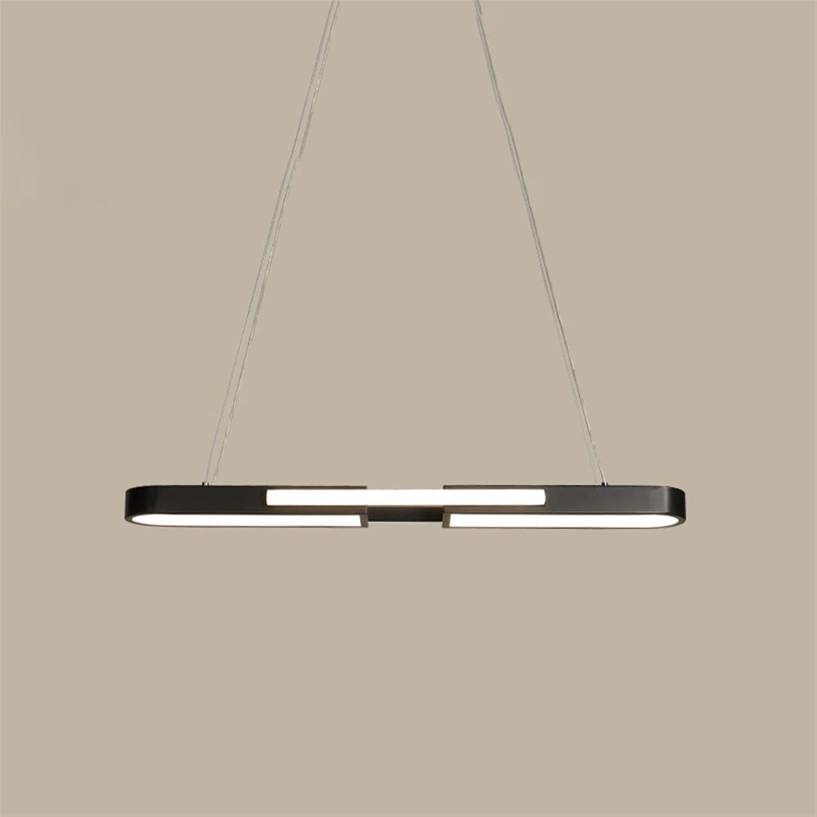 Suspension géométrique LED 48W grand angle luminaire métal noir