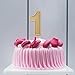 Luter 3.94 Inches Oversized Birthday Candles Gold Glitter Birthday Cake Candles Number Candles Cake Topper Decoration for Wedding Party Kids Adults, Number 1