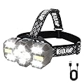 Headlamp Rechargeable, 14 LED 22000 High Lumen Super Bright Head Lamp with Red Light, Waterproof Lightweight Head Light, 8+2 Modes Forehead Head Flashlight for Outdoor Running Hiking Camping Gear