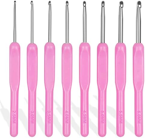 Aeelike Rundstricknadeln Set 80cm - 6 Stück Aluminium Stricknadeln Mit Maschenmarkierern 2-7mm