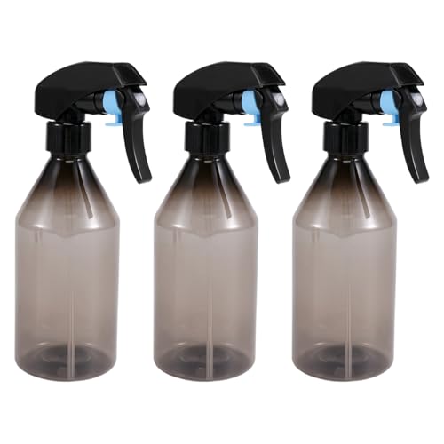 Qusedwey de PláStico en Aerosol para Soluciones de Limpieza, Contenedor VacíO Reutilizable de 10 Oz con Rociador de Gatillo Negro Duradero, Paquete de 3