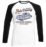 chrysler sedan 2002  Teesandengines Men\'s Chrysler New Yorker Sedan 1950 Auto Racing Black Long Sleeved T-Shirt Size Small