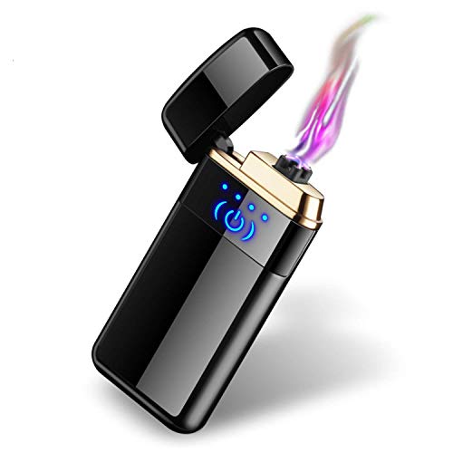 Encendedor eléctrico táctil con sensor de huella y arco doble miniatura 1