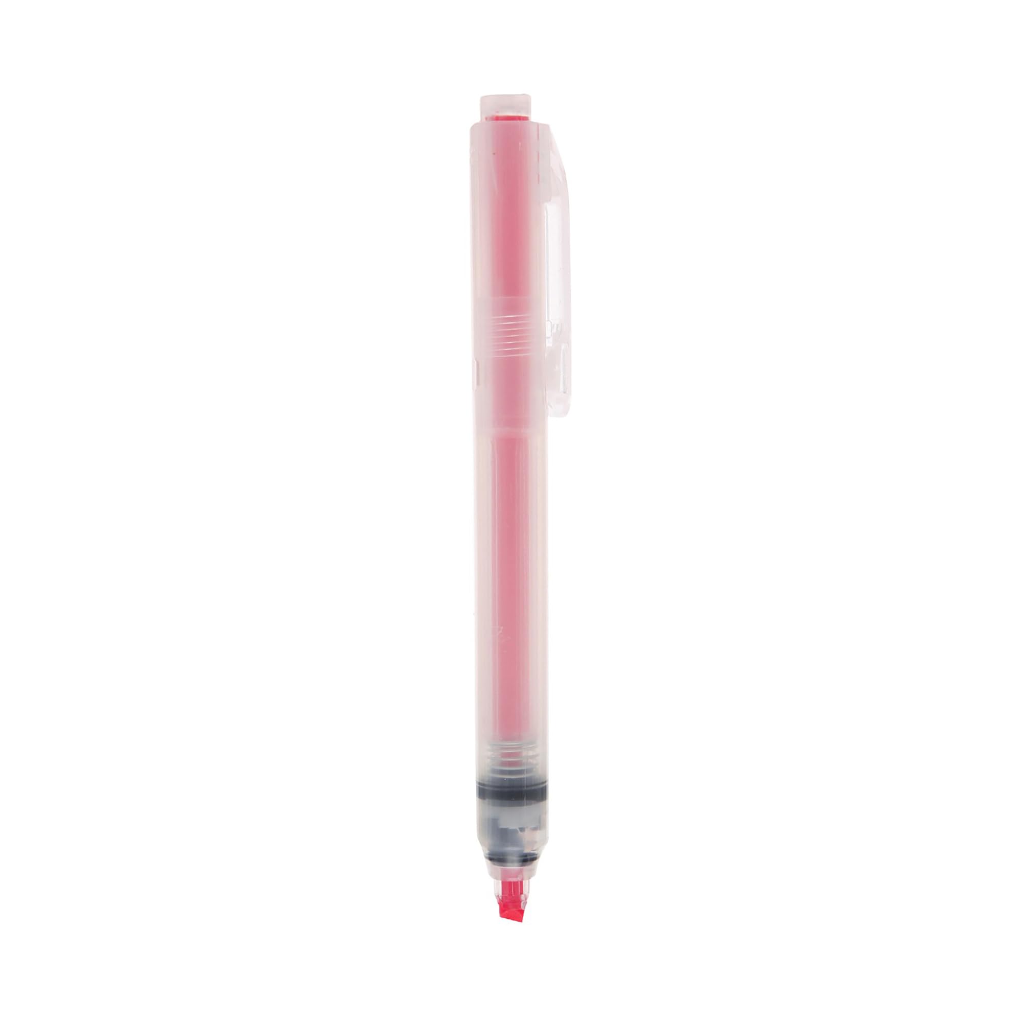 無印良品 ポリプロピレンノック式蛍光ペン ピンク NBC45A8A