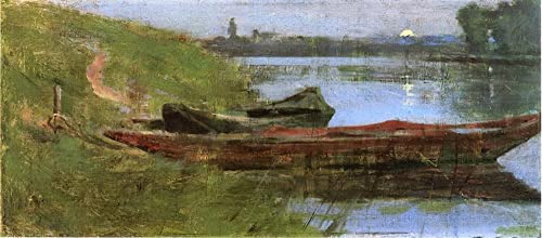 Affiche toile Deux bateaux Theodore Robinson pour sublimer l'ambiance de votre salon de 60x90cm