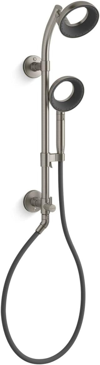 KOHLER 21026-BN Statement VES Single-Function Handshower Kit 1.5 GPM, Wall Mount, Premium Durable Metal, Vibrant Brushed Nickel