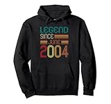 legend since june 2004 18th birthday gifts 18 years old felpa con cappuccio
