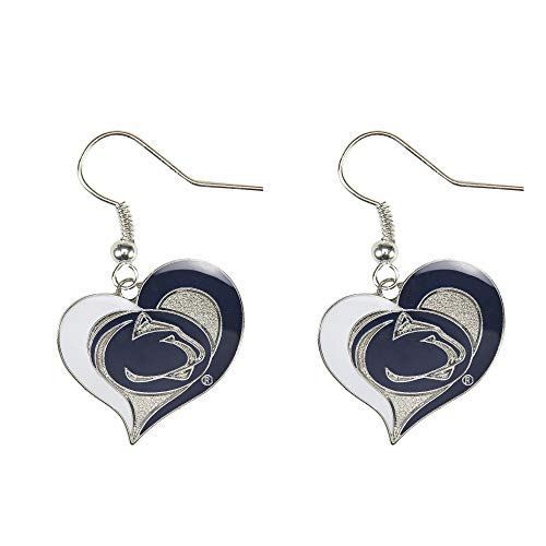NCAA Penn State Nittany Lions Swirl Heart Earrings