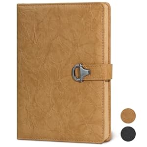 Lined Journal for Men, 240 Kraft Pages Vintage Journal for Writing, A5 College Ruled Journaling Notebook for Travel Office Daily Writing, Diary Personal Planner Organizer for Men and Women (Brown)