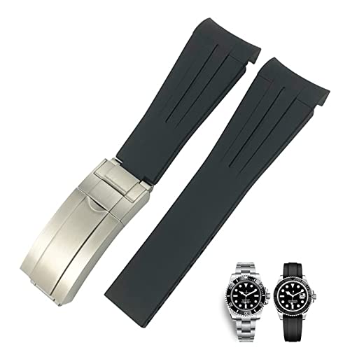 Bracelet montre silicone 20mm pour Submariner Yacht-Master Daytona 21mm agate