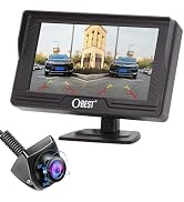 OBEST Retrocamera Auto AHD 1080p, Telecamera Posteriore Auto con Schermo Monitor 4,3 Visione Notturna, 170 ° Grandangolo IP69 Impermeabile Telecamera Retromarcia Auto per Autobus/Camion/Camper