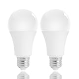 Radar Motion Sensor Light Bulbs, A19 12W (75 Watt Equivalent) Daylight E27 Indoor Auto on/Off Motion Detector Lights Security Automatic LED Lightbulb(1100LM, 2-Pack), Super Sensitive