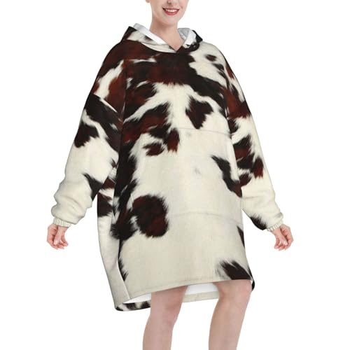 Pull-over en flanelle imprimé vache, le cadeau cocooning