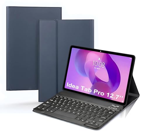 Image of ProElite Keyboard case for Lenovo Idea Tab Pro 12.7 inch 2025, Magnetic Detachable Wireless Bluetooth Keyboard Lenovo Idea Tab Pro 12.7 inch, Dark Blue