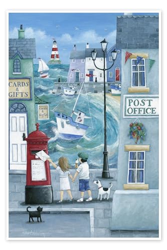 Posterlounge Oficina de correos en el puerto Póster de Peter Adderley 20 x 30 cm Cuadros Decoración para la pared