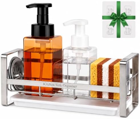 YUMUN Extra Large | Kitchen Sink Organiser | Sink Organizer |(30x9.5x9.5 cm) | Soap Stand for Kitchen | Stainless Steel Sink 
