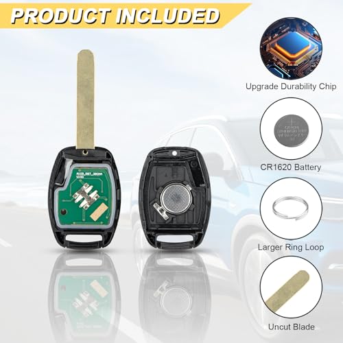 image for Vurkcy Key Fob Replacement for 2005 2006 2007 2008 Honda Pilot Car Key