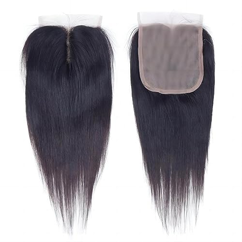 Sexycat Straight Bundles with 4x4 T Part Lace Closure Human Hair 10 10 10+10 Inch 100% Unprocessed Brazilian Virgin Hair Extensions Weave Weft Bundles with T Part Closure - Image 3