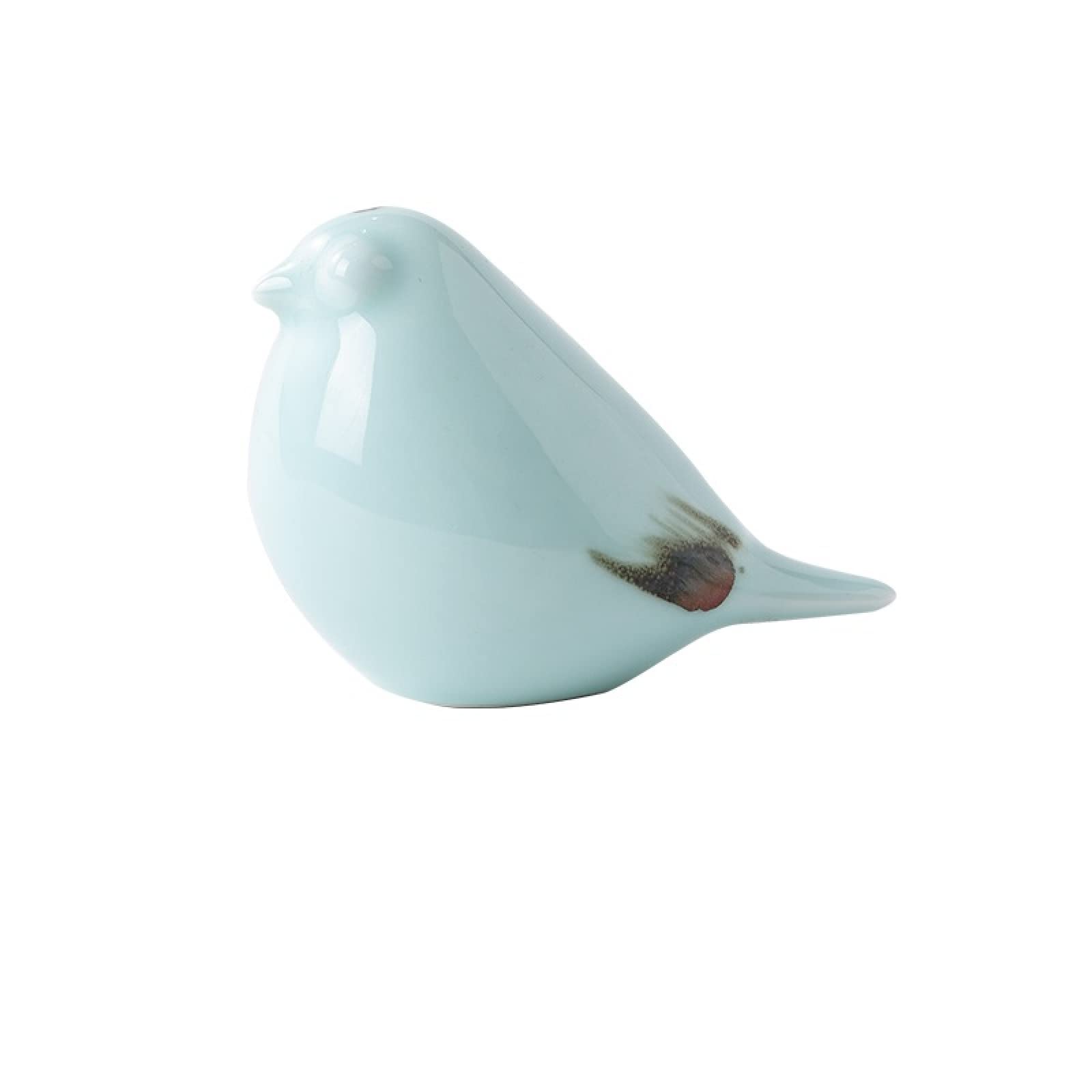 Dytartzx Handcrafted Ceramic Bluebird Artificial Sculpture Home Decor Arts Gift Desktop Statue Ornament