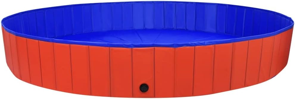 Foldable Dog Swimming Pool for Large Dogs, 118.1 Inch Extra Large Portable Pet Bathing Tub, Durable PVC Kiddie Pool for Dogs, Cats, and Kids, Summer Outdoor Cooling Pool