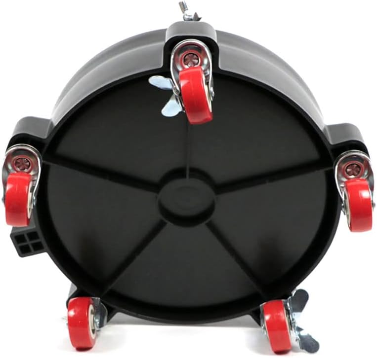 11.5インチバケットドリー 簡単プッシュ取り外し可能なローリングバケットドリー 5つのロールスイベルキャスターで移動 360度回転