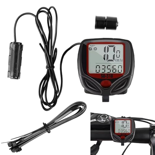 Cuentakilometros Bicicleta, Ciclocomputador Velocimetro Bicicleta 15 Funciones IP54 Impermeable Velocímetro Bicicleta con Retroiluminada Pantalla Inicio/Parada Automática