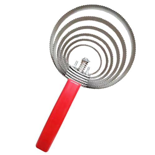 ShengQuanHao Reversible Curry Comb Horse Shedding Tool Metal Curry Brush Horse Brush for Pet Dog, 6 Rings
