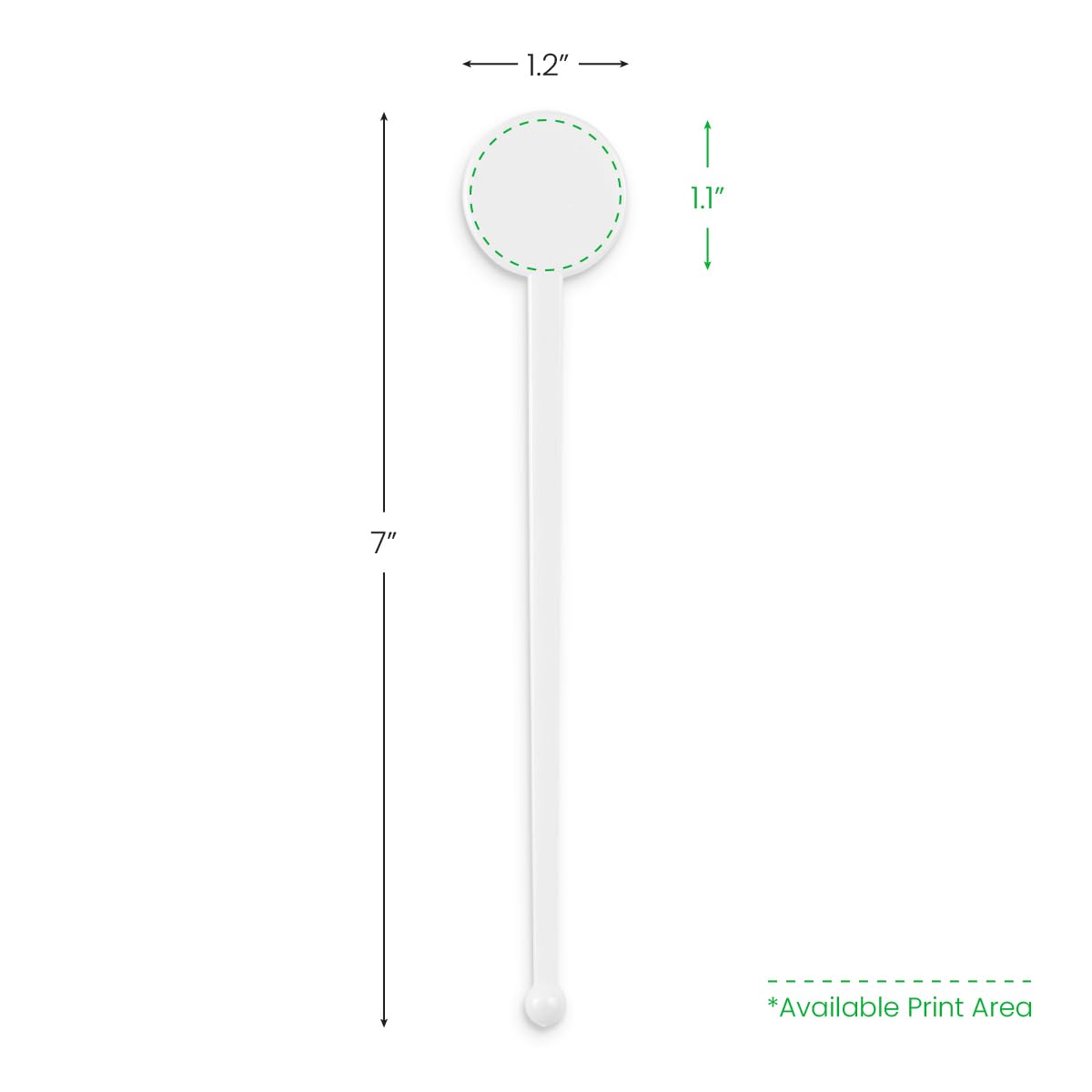 Custom White Drink Stirrers - Swizzle Sticks - 7 Inch (50 Count) - Personalized Monogram Sticks- Plastic Stirrers