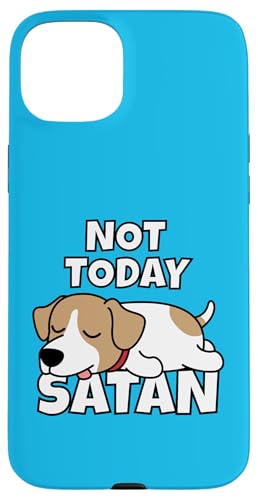Lazy Jack Russell Terrier Not Today Satan �W���b�N�E���b�Z���E�e���A �X�}�z�P�[�X iPhone 15 Plus �p