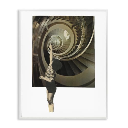 Surreal Spiral Staircase Fantasy, 16 x 20 Inch Framed Giclée Print
