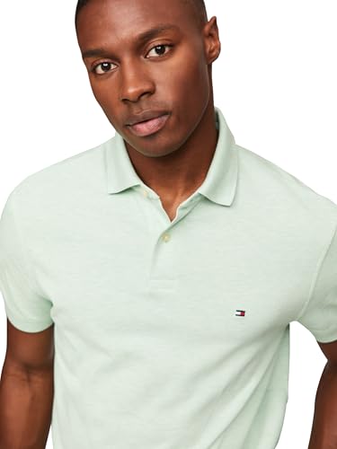 Image of Tommy Hilfiger Men's Short Sleeve Polo Shirts in Classic Fit with Stretch and Organic Pique Cotton