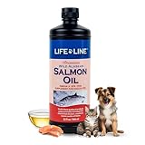 Life Line Salmon Oil for Pets | Omega-3 DHA EPA Supplement for Dogs & Cats | Supports Skin, Coat, Brain & Heart Health | Cold-Filtered – 32 oz