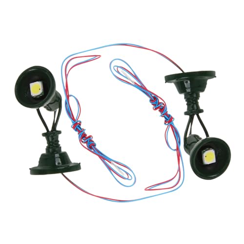 KALLORY 2Pcs Mini Railroad Signal Lamp Model Decorative Simulation Spotlight for Sand Table Stylish Train Night Lights Durable Design for DIY Train