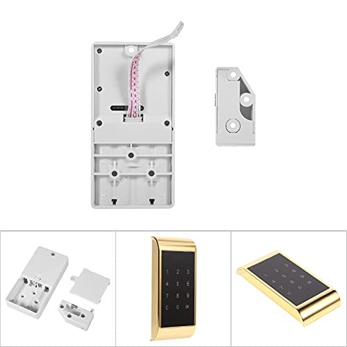 Serrure à code électronique tactile contre l'oubli de clés pour porte d'entrée dorée - 6