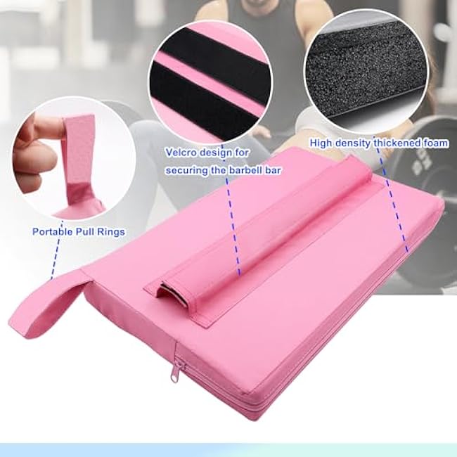 Square Hip-Thrust Pad Protective Extra Thick foam pad for Barbell Weightlifting Hip Thrusts and Glute Bridges Workouts Home Gym Equipment