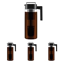 Vista 13 de Takeya Cafetera de café frío Tritan - Jarra hermética con tapa sin fugas - Elaborador de café frío sin BPA con mango de silicona - Jarra apta