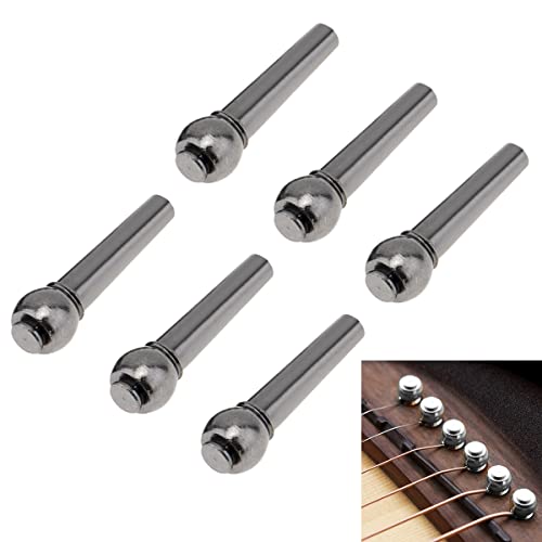 Muzcym 6Pcs Guitar Bridge Pins, Pure Copper Pin Acoustic Guitar Strings Nail Pegs For Acoustic Guitar 6 Strings For Folk Acoustic Guitar #TOP1