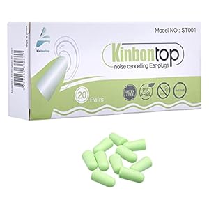 Kinbontop zachte schuimoordopjes, 35dB SNR, ruisonderdrukking, gehoorbescherming, slapen, werken, schieten, reizen…