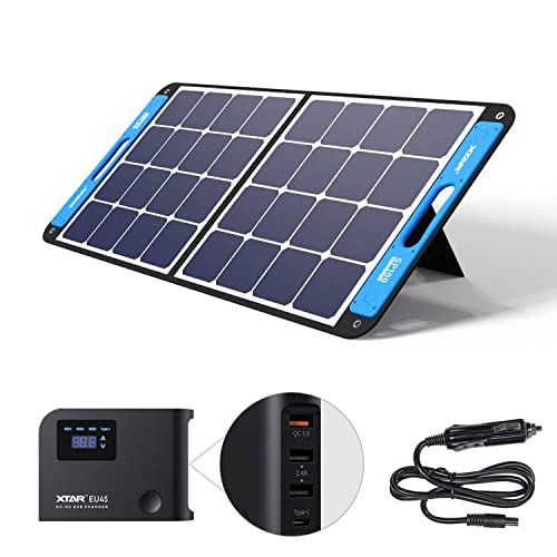 (Incomplete)XTAR SP100 100W Portable Solar Panel with Adjustable Kickstand, Foldable Solar Power Backup for Outdoor Camping Van RV