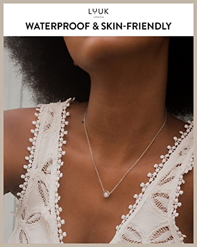 LUUK LIFESTYLE Stainless steel necklaces for women with pendant, trendy jewelry, Happiness card, lucky charm, friendship gift, women's jewellery, stylish gift idea for her, silver, gold and rose gold3