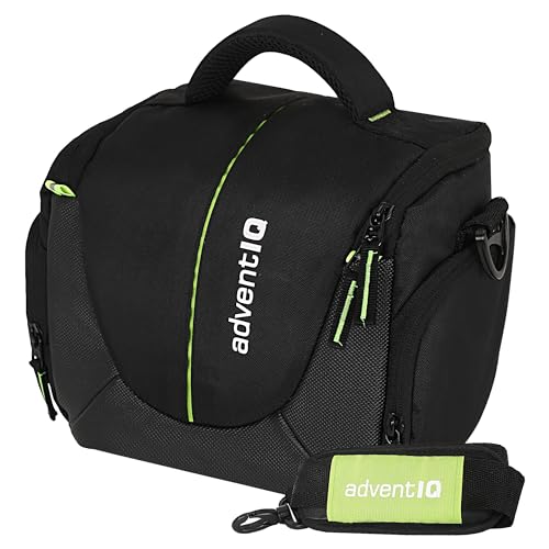 Image of Compact Captura Pro 0297 Camera Bag for DSLR & Mirrorless - Fits Nikon, Canon, Sony - Camera Bag for Travel - Shockproof Sling Case for Lens - Water-Resistant (Black Green)