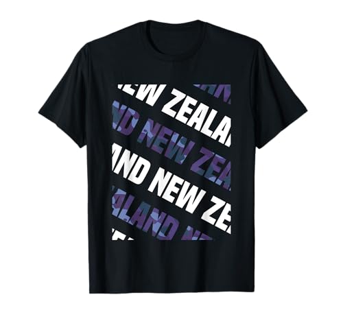 New Zealand Patrón De Camuflaje Morado Camiseta