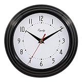 Equity by La Crosse 25013 8 Inch Black Basics Quartz Wall Clock