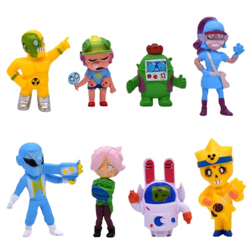 OPVXZAD 8Pcs Lucha Salvaje Figuras Spike Primo Colt Stars Figure Toys Juego Acción Modelo Figuras Coleccionables de Bra-WL Star para Niños Cumpleaños Regalo Juego Fanáticos