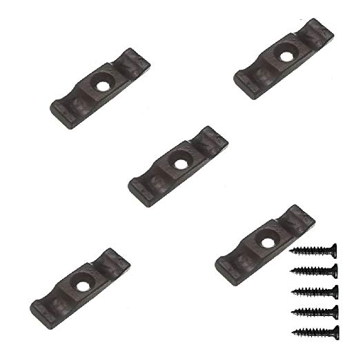 5 botones de giro negros antiguos de 50 mm [2 pulgadas] para armario de armario, pestillo de cierre, puerta de cobertizo, puerta de conejo, botón de giro de pulgar con tornillo de fijación Cover