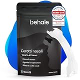 KEEP Behale 30 cerotti nasali per russare cerotti nasali per Dormire I Supporto antirussamento I Tappo antirussamento Grazie a Una Migliore respirazione I cerotti nasali per russare