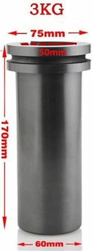 Miniatura 2 de Crisol de grafito, crisol de grafito de alta pureza de 2.2 lbs, oro de alta temperatura y plata de fundición de chatarra horno de fundición de molde