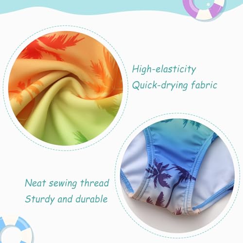 Image of Girls One Piece Swimsuits Tie Dye Bathing Suit Hawaiian Summer Swimwear for Girls 3-16 Years