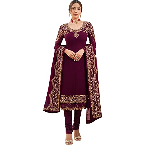 Stylish Bollywood Designer Indian Pakistani Women's Wear Unsewn Churidar Salwar Kameez Dupatta Suits